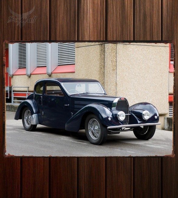 Металлическая табличка Bugatti Type 57 Ventoux Coupe 041 Металлическая табличка Bugatti Type 57 Ventoux Coupe 041